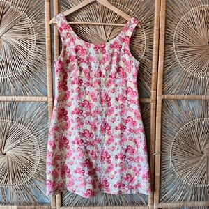 Vintage Laura Ashley Floral Cottage Core Linen Dress SZ: 10